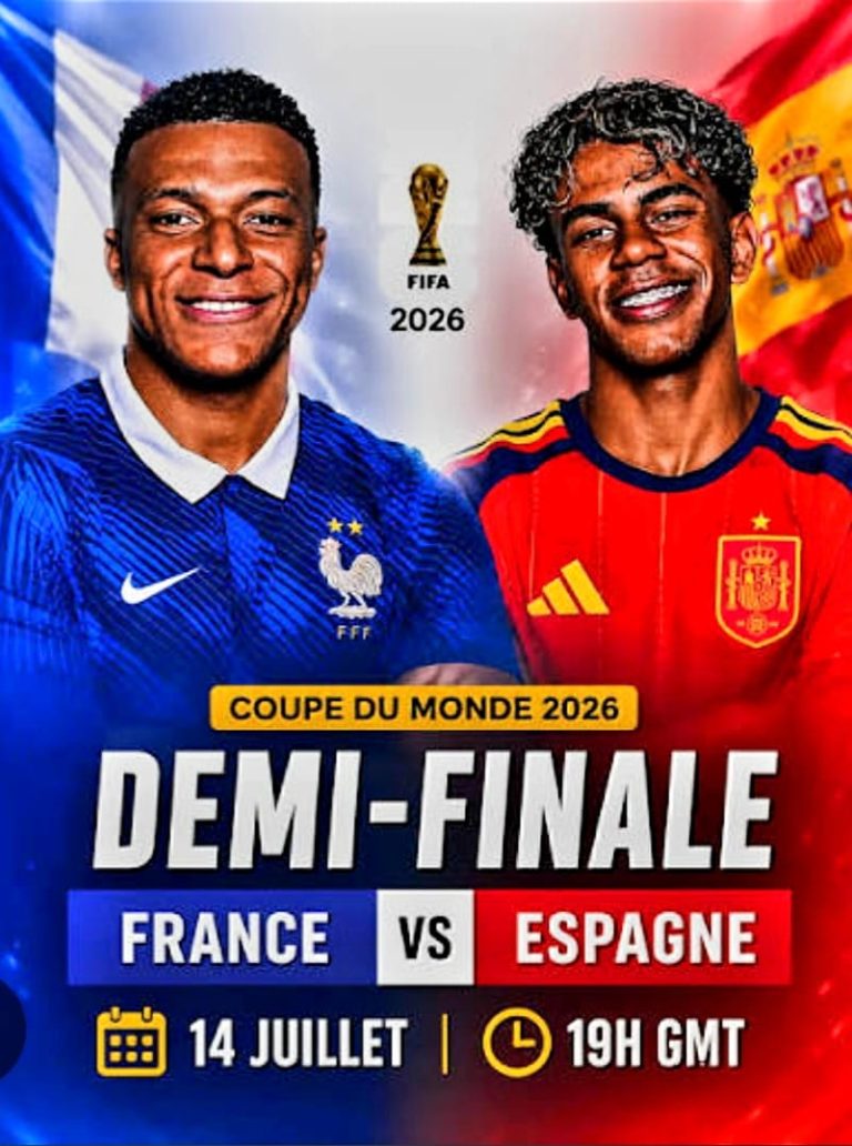 Sport/ football: Coupe du monde 2026 : France–Espagne, un choc de géants pour une place en finale.