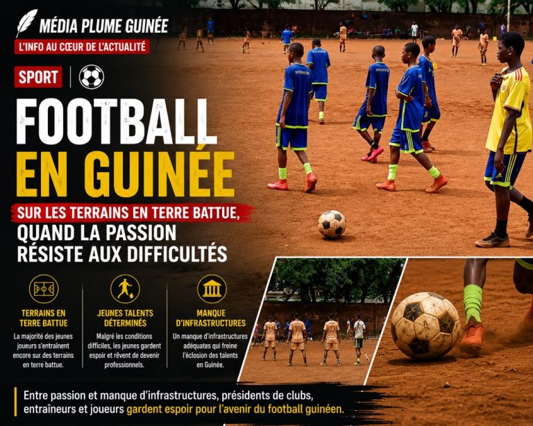 Sport / Football en Guinée : sur les terrains en terre battue, quand la passion résiste aux difficultés.