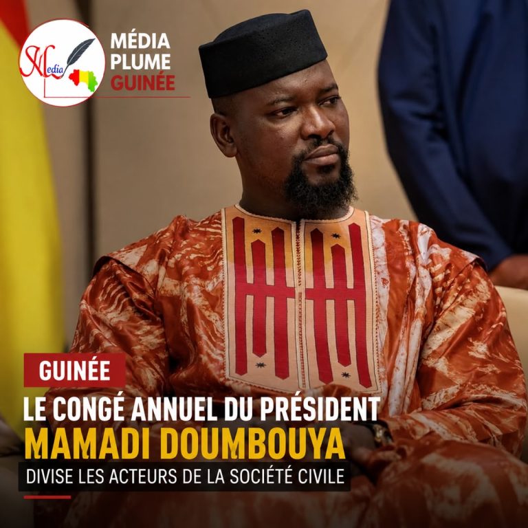 Guinée : le congé annuel du président Mamadi Doumbouya divise les acteurs de la société civile.