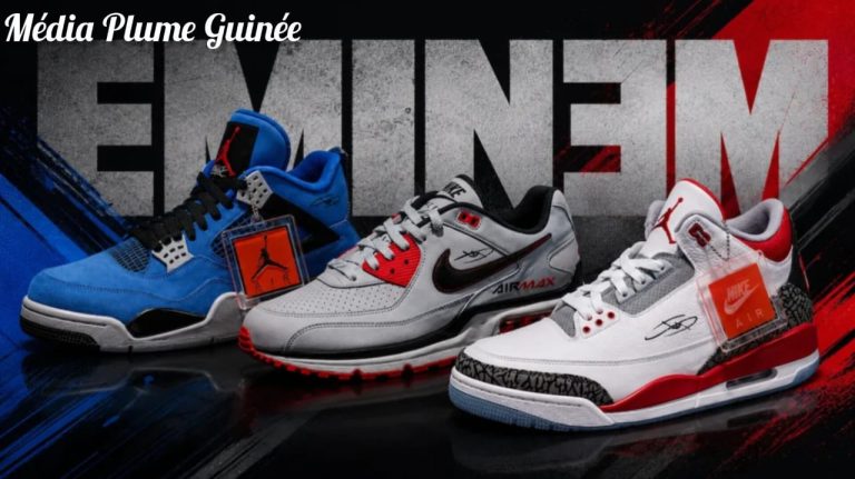 International / culture: L&rsquo;artiste Eminem met sa collection de baskets aux enchères : « Je veux qu&rsquo;elle serve à changer des vies.
