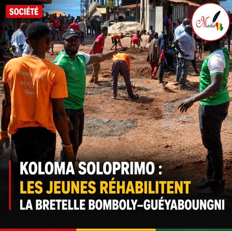 Société / Koloma Soloprimo : les jeunes se mobilisent pour réhabiliter la bretelle Bomboly–Guéyaboungni.